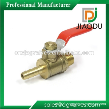 taizhou manufacturer low price customized steel handle male threaded cw617n brass gas ball nipple valve